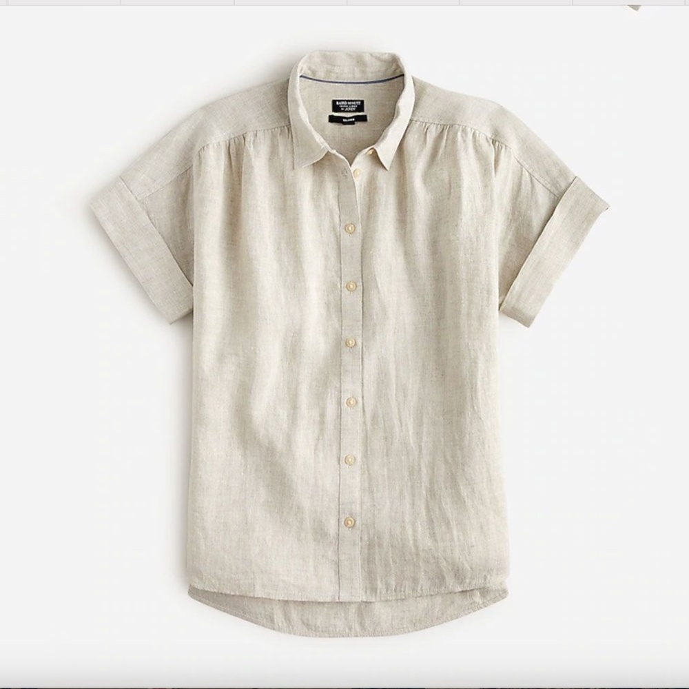J. Crew Baird McNutt relaxed linen buttondown, size large